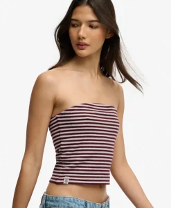 Athletic Essentials Stripe Jersey Bandeau Top