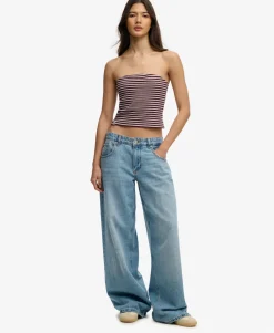 Athletic Essentials Stripe Jersey Bandeau Top