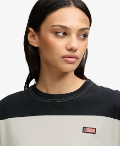 Athletic Essentials Stripe Slouchy Sweatshirt