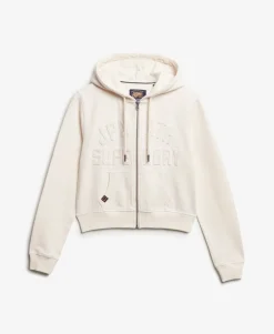 Athletic Essentials Tonal Cropped Zip Hoodie