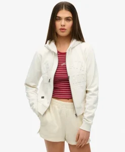 Athletic Essentials Tonal Cropped Zip Hoodie