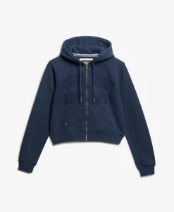 Athletic Essentials Tonal Cropped Zip Hoodie