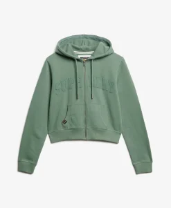 Athletic Essentials Tonal Cropped Zip Hoodie