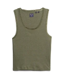 Athletic Essentials Vintage Lace Trim Vest Top