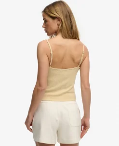 Athletic Essentials V Neck Pointelle Cami Top