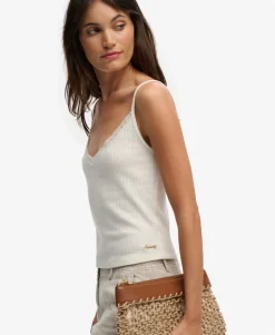 Athletic Essentials V Neck Pointelle Cami Top