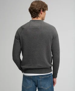 Athletic Felt Applique Crew Neck Sweatshirt