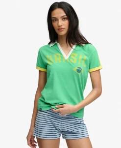Athletic Football Collared T-shirt