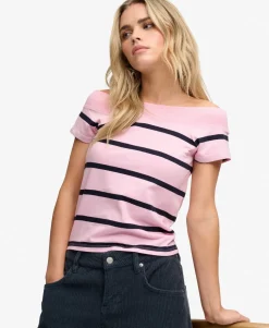 Athletic Off Shoulder Pattern Top