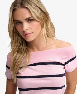 Athletic Off Shoulder Pattern Top