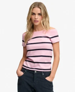 Athletic Off Shoulder Pattern Top