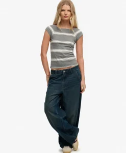 Athletic Off Shoulder Pattern Top