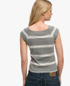 Athletic Off Shoulder Pattern Top