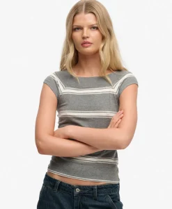 Athletic Off Shoulder Pattern Top