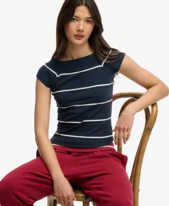 Athletic Off Shoulder Pattern Top