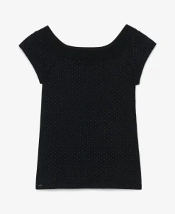 Athletic Off Shoulder Pattern Top