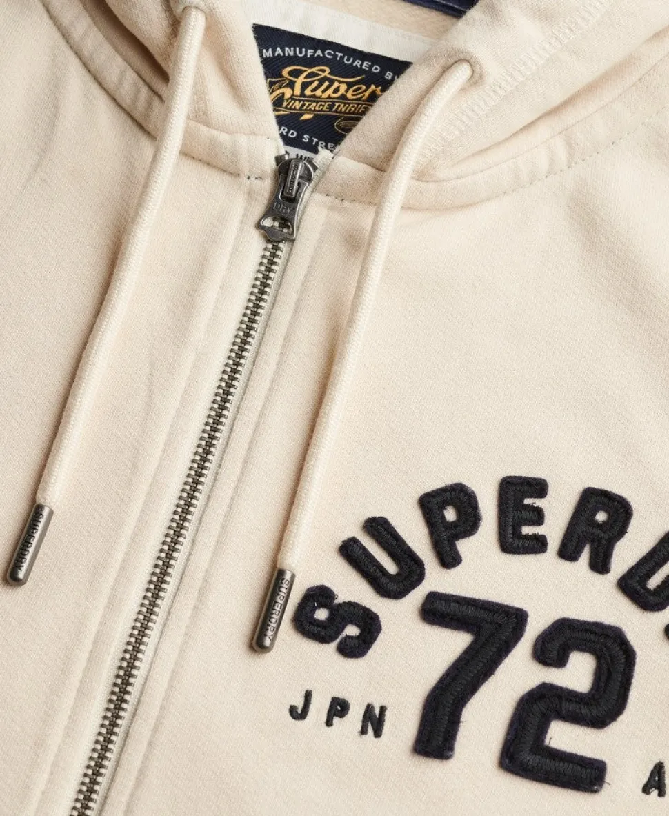 Athletic Relaxed Crop Zip Hoodie