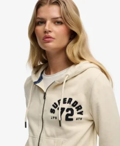 Athletic Relaxed Crop Zip Hoodie