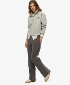 Athletic Tonal Embroidered Wide Leg Joggers