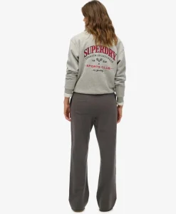 Athletic Tonal Embroidered Wide Leg Joggers
