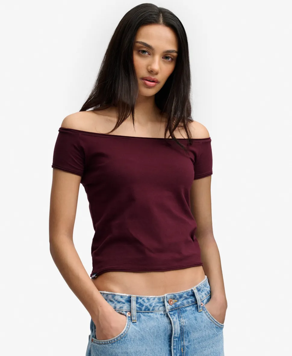 Bardot Short Sleeve Off Shoulder Top