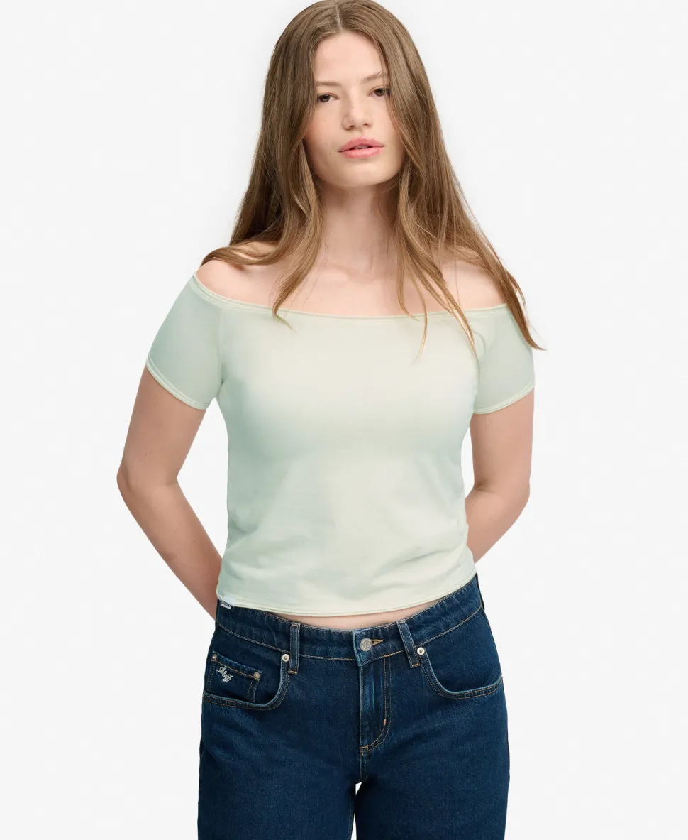 Bardot Short Sleeve Off Shoulder Top