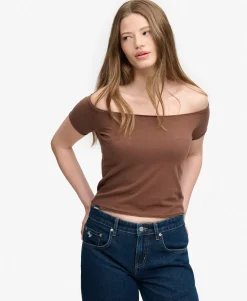 Bardot Short Sleeve Off Shoulder Top