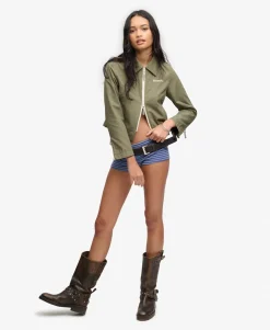 Bench Double Zip Collar Ripstop Jacket