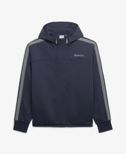Bench Double Zip Hooded Stripe Sweatshirt