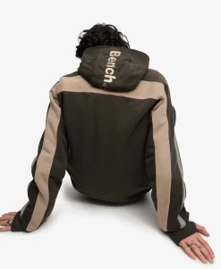 Bench Double Zip Hooded Stripe Sweatshirt