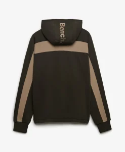 Bench Double Zip Hooded Stripe Sweatshirt
