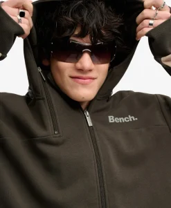 Bench Double Zip Hooded Stripe Sweatshirt
