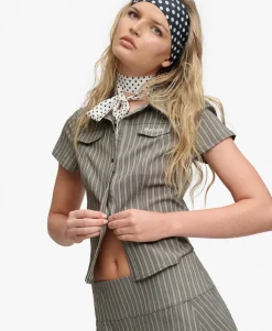 Bench Fitted Stripe Short Sleeve Shirt