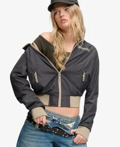 Bench Hooded Shell Bomber Jacket