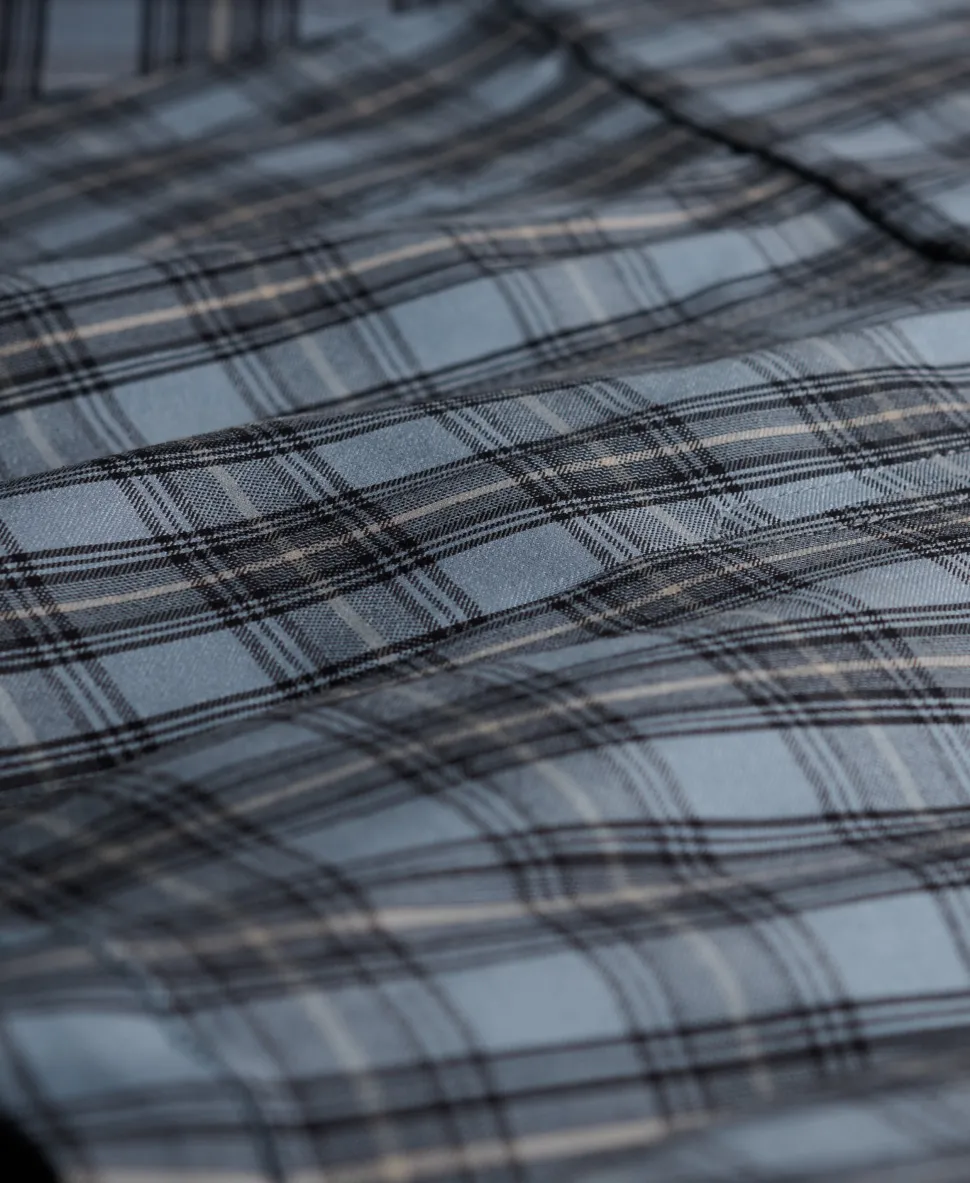 Bench Logo Pleated Check Mini Skirt