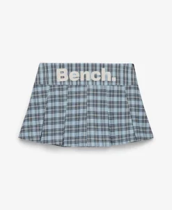 Bench Logo Pleated Check Mini Skirt