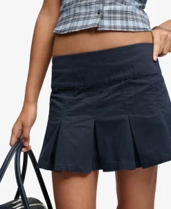 Bench Logo Pleated Peached Mini Skirt