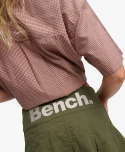 Bench Logo Pleated Peached Mini Skirt