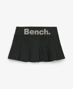 Bench Logo Pleated Stripe Mini Skirt