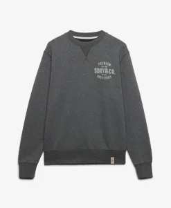 Block Text Crew Neck Sweatshirt