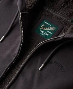 Borg Lined Zip Hoodie