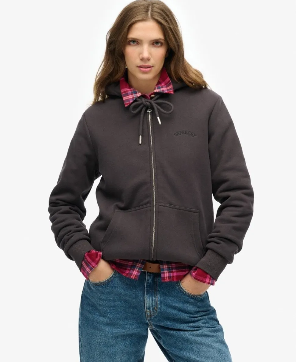 Borg Lined Zip Hoodie