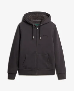Borg Lined Zip Hoodie