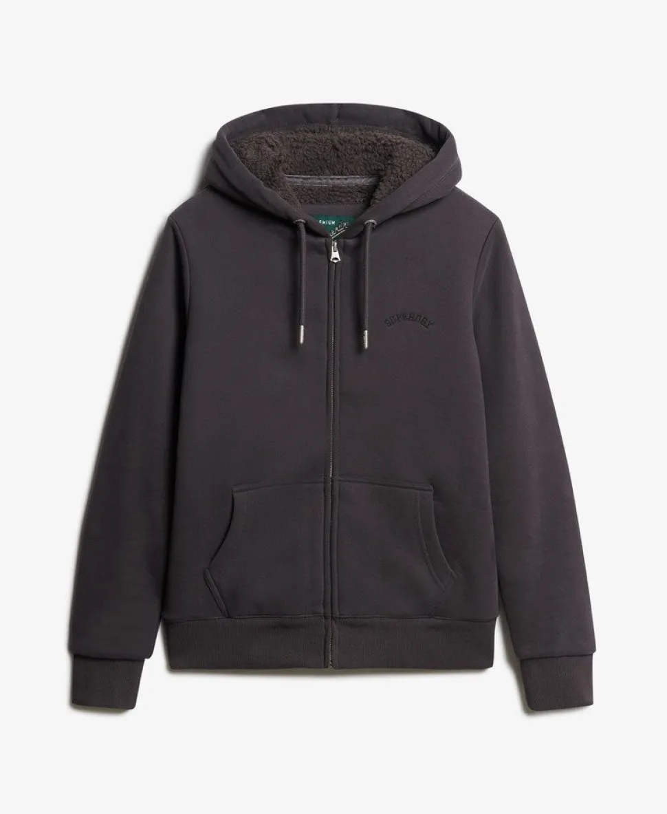 Borg Lined Zip Hoodie