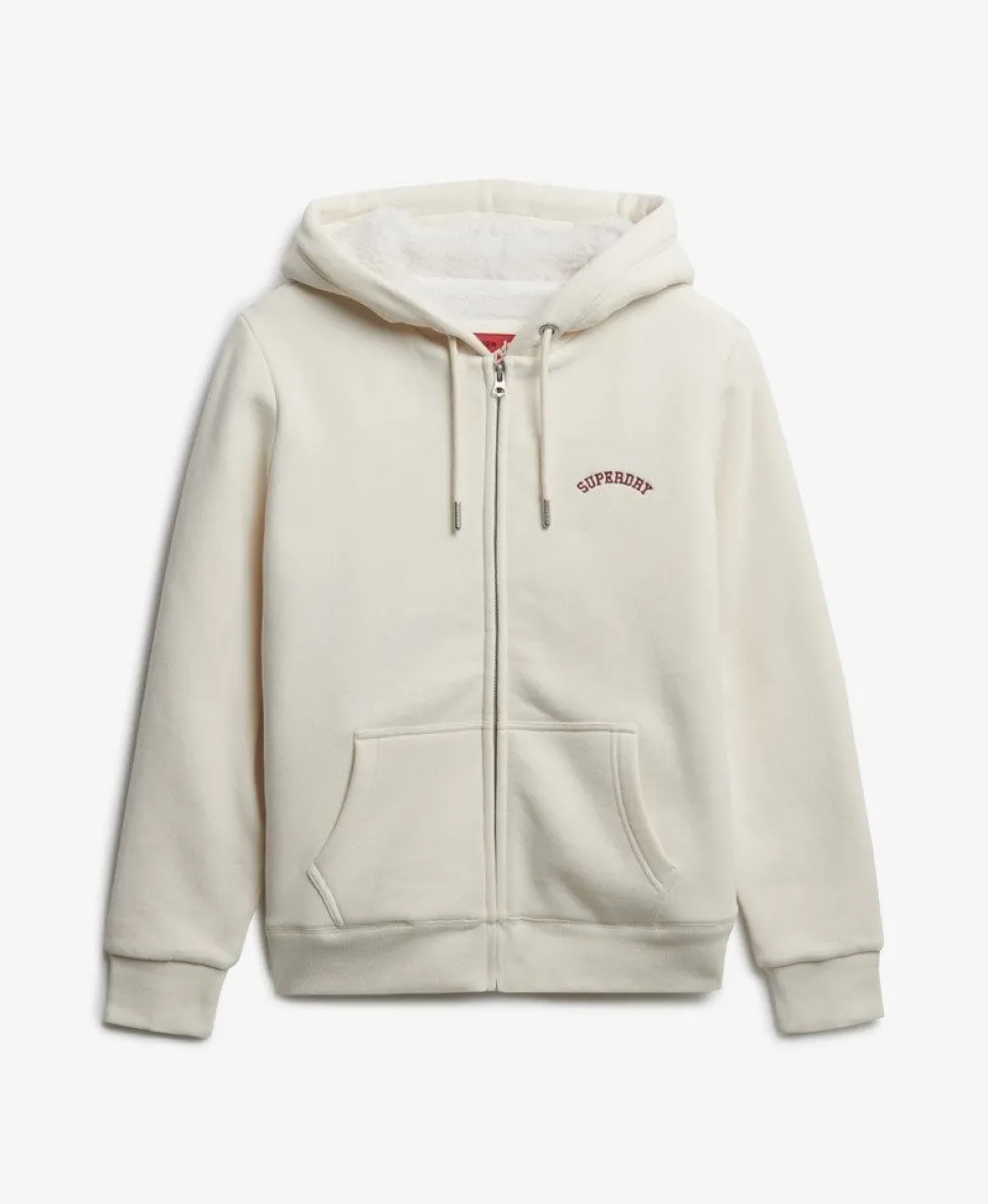 Borg Lined Zip Hoodie
