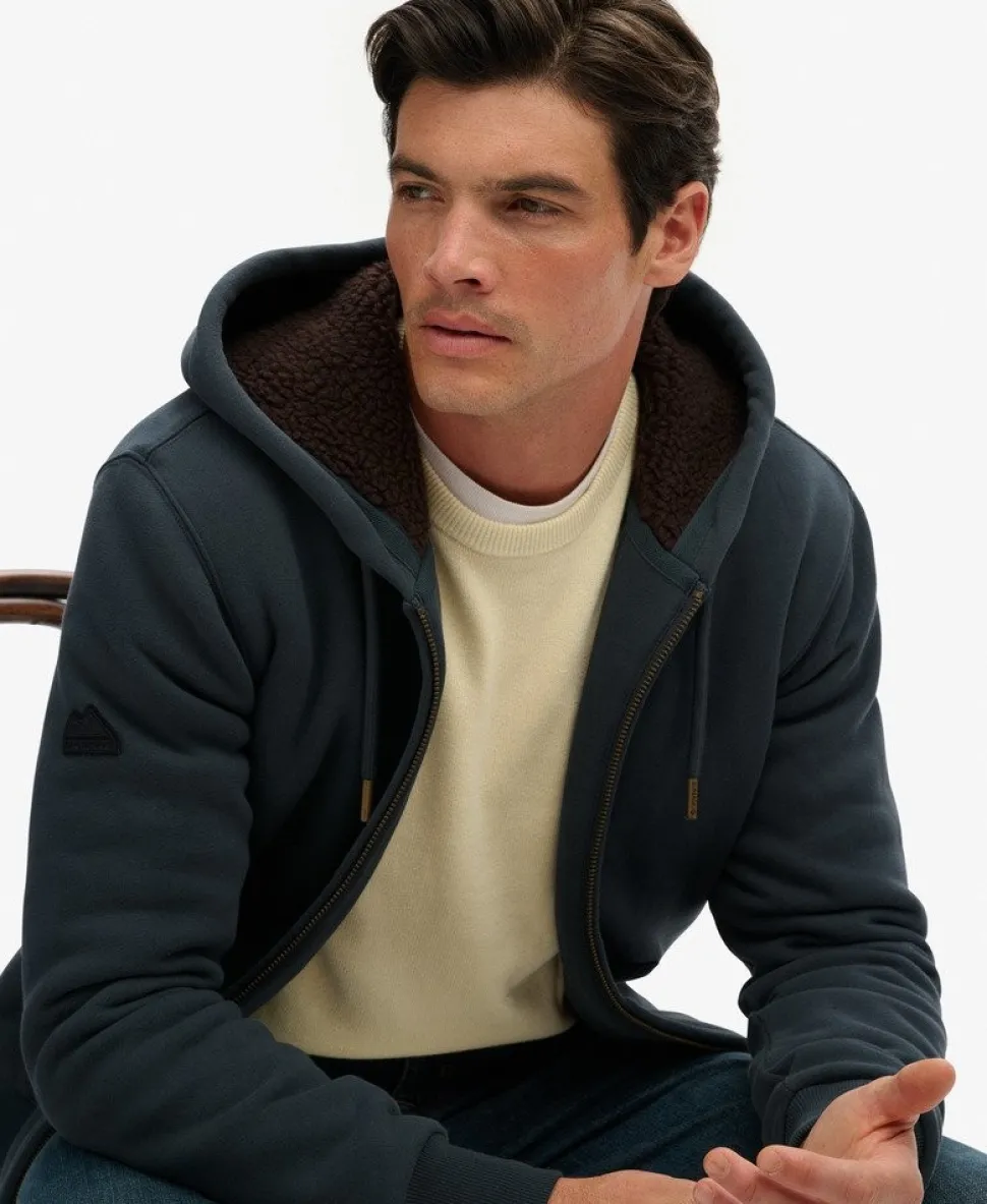 Borg Lined Zip Hoodie