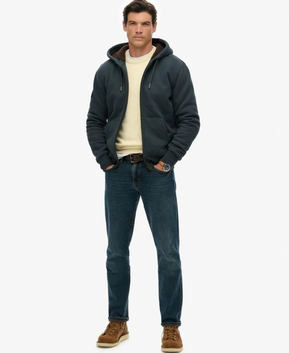 Borg Lined Zip Hoodie