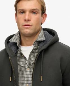 Borg Lined Zip Hoodie