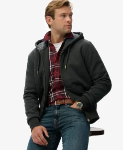 Borg Lined Zip Hoodie