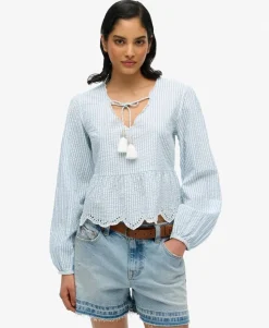 Broderie Long Sleeve Blouse